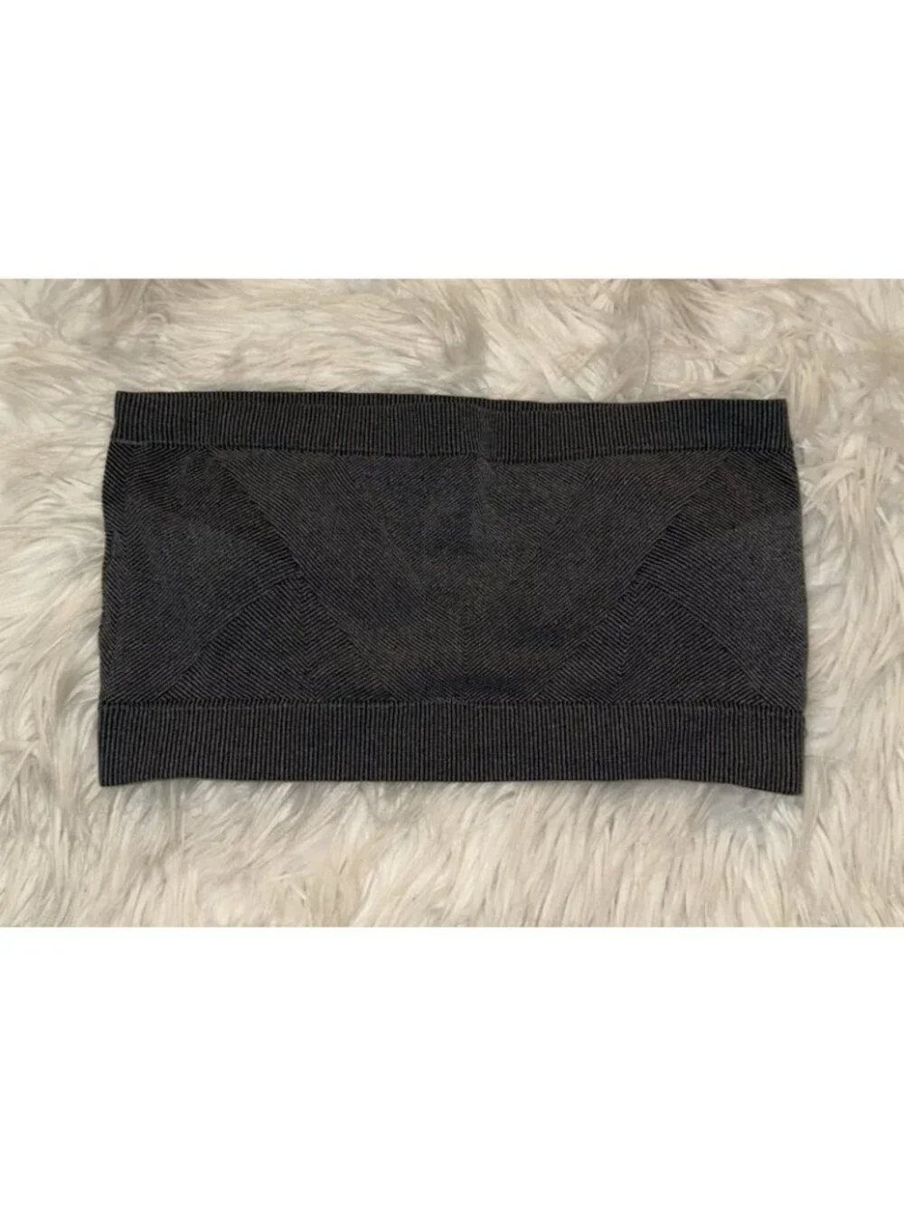 Auden Unlined Seamless Bandeau Bra Pullover Womens M Medium Gray